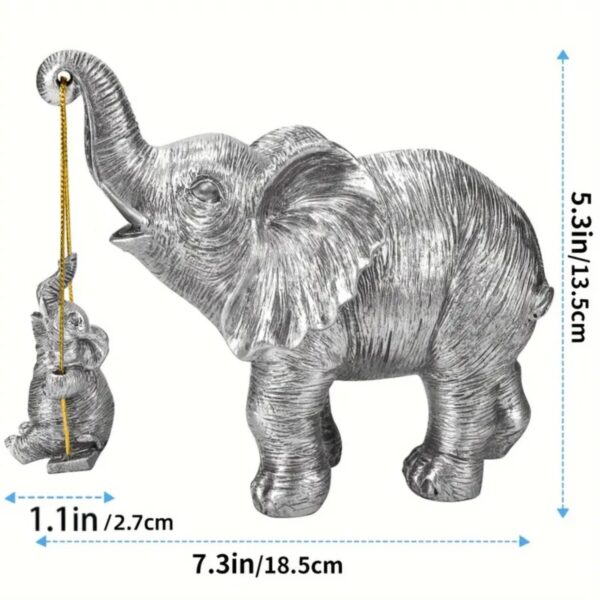 Customized 3D Printed Silver Elephant Statue for Children - Image 2