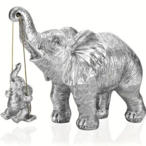 Silver Elephant Statue