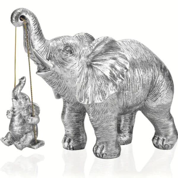 Silver Elephant Statue