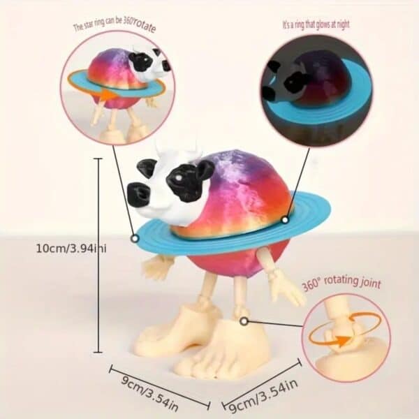 Customized 3D Printed Saturn Cow Toy for Children's - Image 3