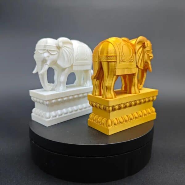 3D Printed Tropical Style White Elephant Statue for Kids - Image 2