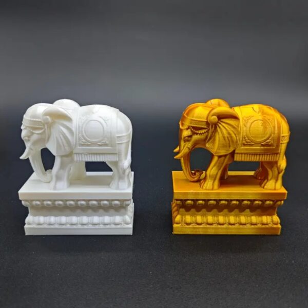 3D Printed Tropical Style White Elephant Statue for Kids - Image 4