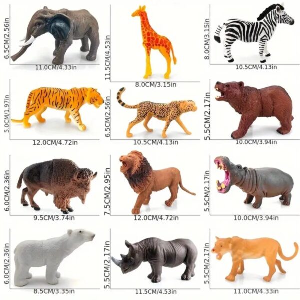 Customized 3D Printed 12 Pcs Animal Model Toys for Children - Image 4