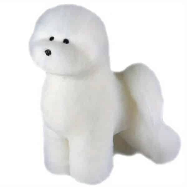 Customizable 3D Printed White Dog with Black Eyes - Image 3