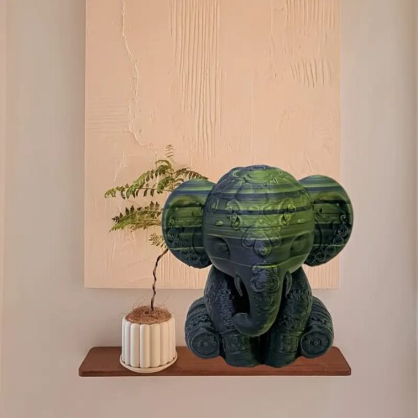 Vibrant Custom 3D Print Mini Elephant Statue for Children - Image 2