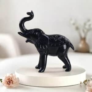 Black Elephant Statue