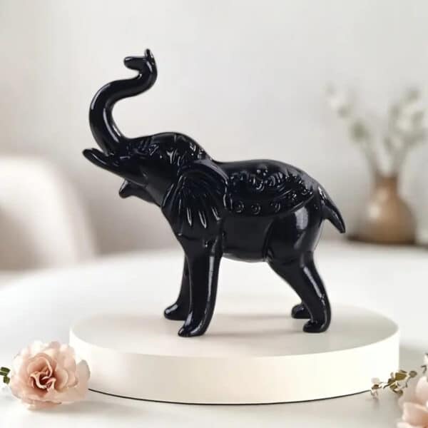 Black Elephant Statue