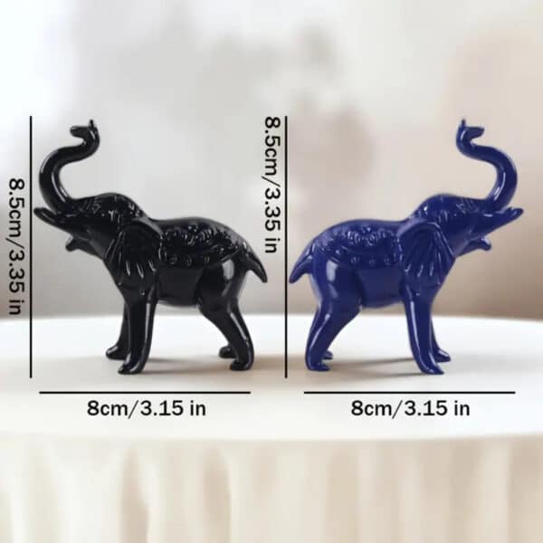 Adorable Customizable 3D Printed Black Elephant Statue - Image 2
