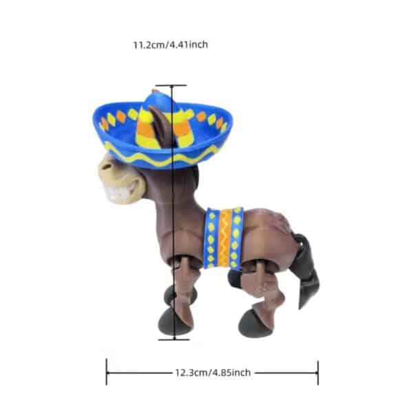 3D Printed Cowboy Donkey Flexible Animals Toy for Kids - Image 4