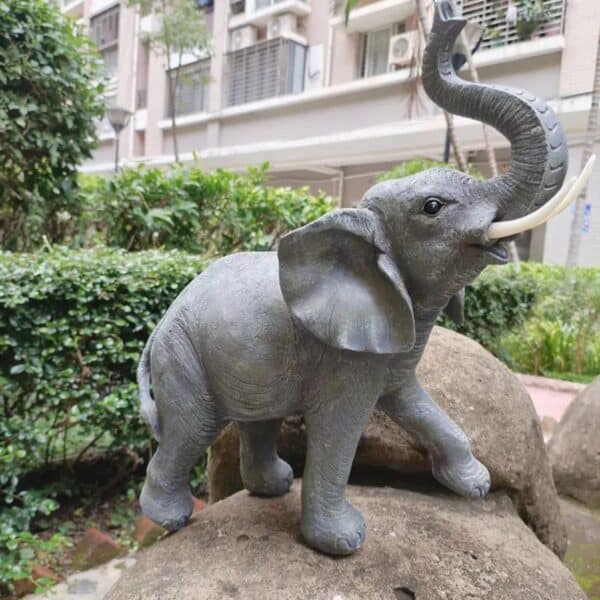 Customized 3D Printed Realistic Cute Elephant Sculpture - Image 2