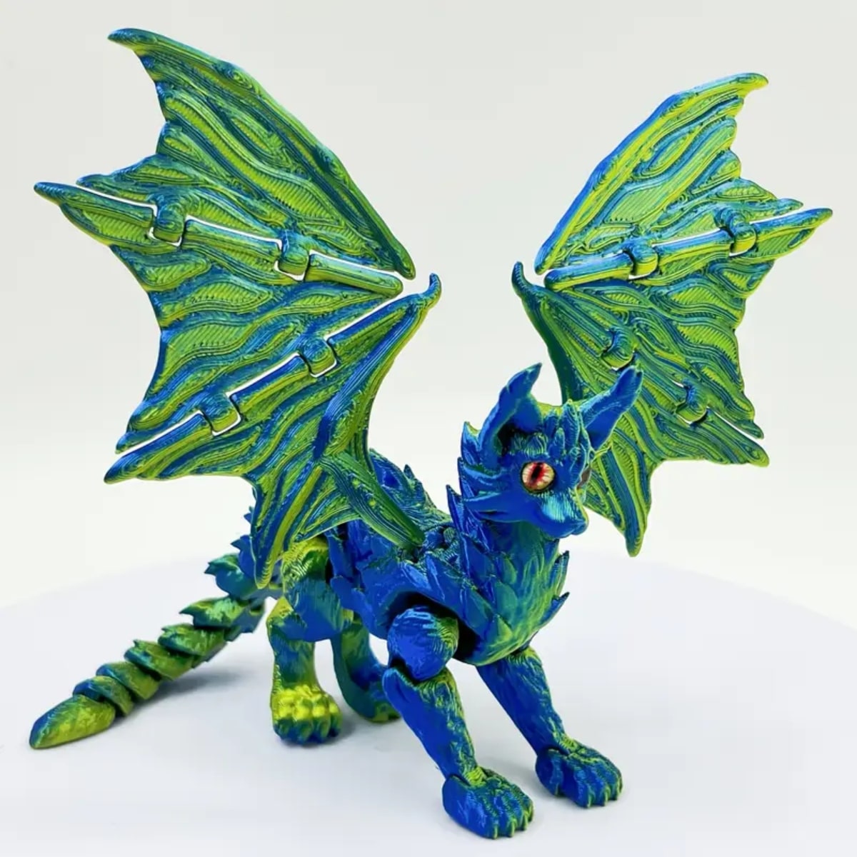 Set Di 4 Draghi Stampati In 3D Articolati – Con Uovo Di Drago, Colori Sfumati – Giocattolo Antistress E Decorazione In PLA