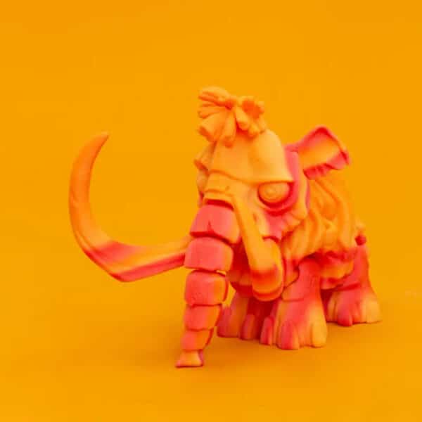 3D Printed Miniature Gradient Elephant Toy for Children - Image 3