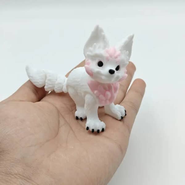 Charming 3D Printed Colorful Glacier Fox Toy for Children's - Image 2