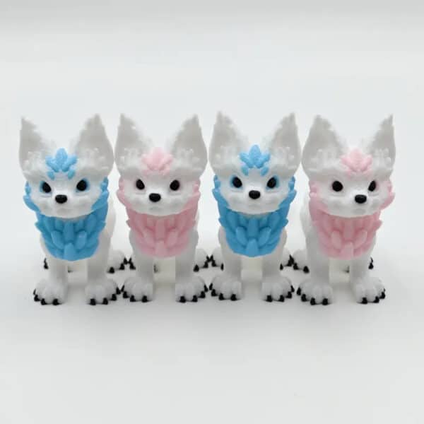 Charming 3D Printed Colorful Glacier Fox Toy for Children's - Image 3