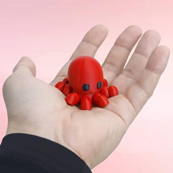 Customized 3D Printed Cute Mini Octopus with Movable Joints - Image 3