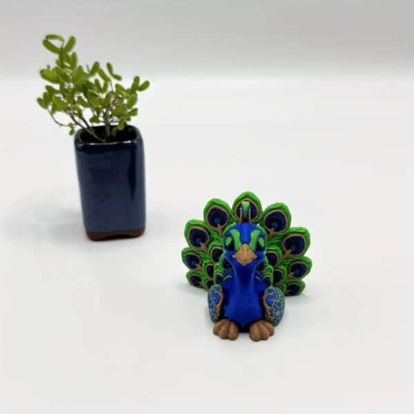 Customized Vibrant 3D Printed Peacock Toy for Children's - Image 3