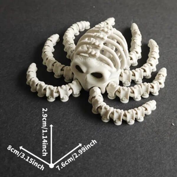 3D Printed Movable Joints Skeleton Octopus Toy for Kids - Image 2