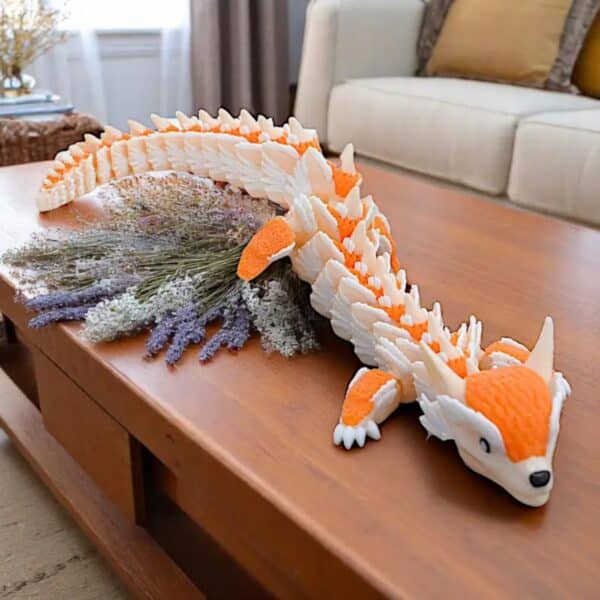 Vibrant Custom 3D Printed Orange T-Rex Toy for Children's - Image 3
