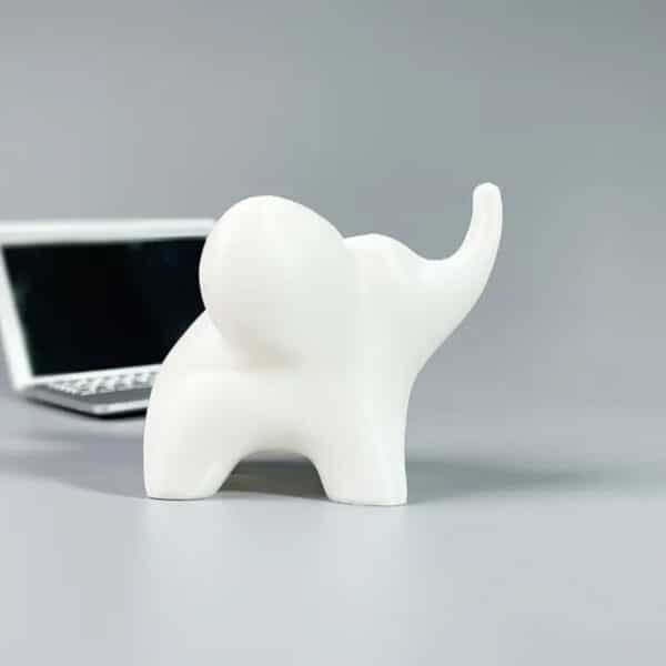 Customized 3D Printed Cute White Elephant Toy for Children - Image 2