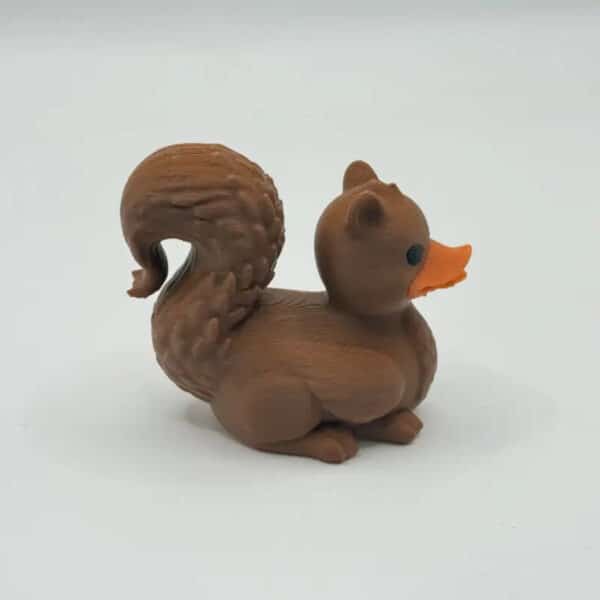 Cute Brown 3D Printed Funny Squirrel Duck Toy for Children - Image 2