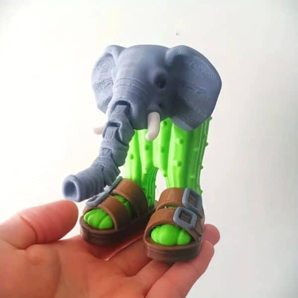 Custom 3D Printed Elephant Figurine with Adjustable Joints - Image 2