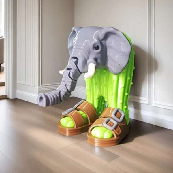 Custom 3D Printed Elephant Figurine with Adjustable Joints - Image 4