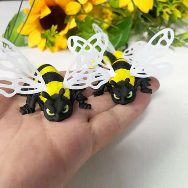 Flexible 3D Printed Articulated Custom Bee Toy for Children's - Image 2