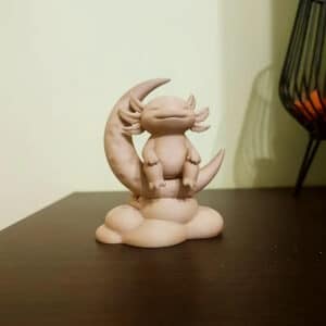 Mexican Axolotl with Moon