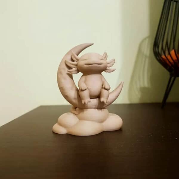 Mexican Axolotl with Moon