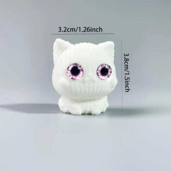 Cute 3D Printed Big Eyes Customizable Cat Toy for Childrens - Image 3
