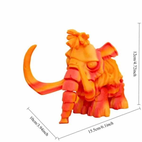 Articulated Customizable Gradient Elephant Toy for Children - Image 2