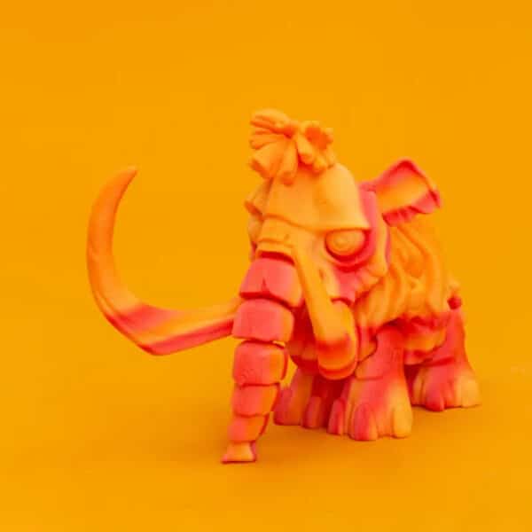 3D Printed Articulated Gradient Elephant Toy for Children - Image 3
