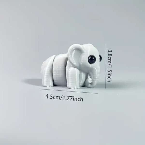 Customizable 3D Printed Articulated Elephant Toy for Kids - Image 3