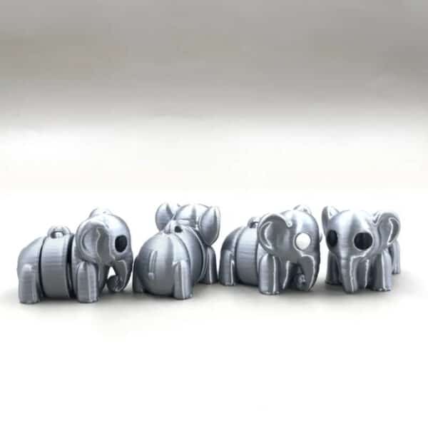 Articulated 3D Printed Big Eyes Elephant Toy for Children - Image 4