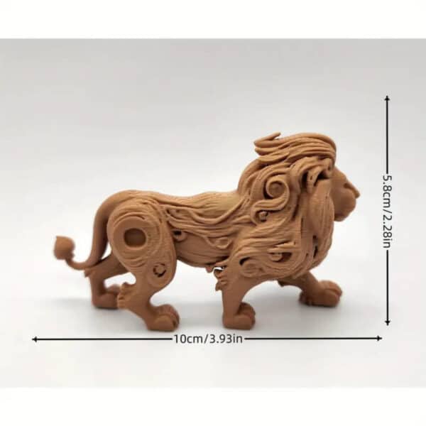Customized 3D Printed Articulated Lion Toy for Children's - Image 2