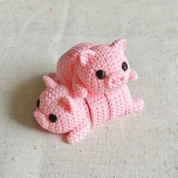 Custom Articulated 3D Printed Pink Pig Toy for Children's - Image 4