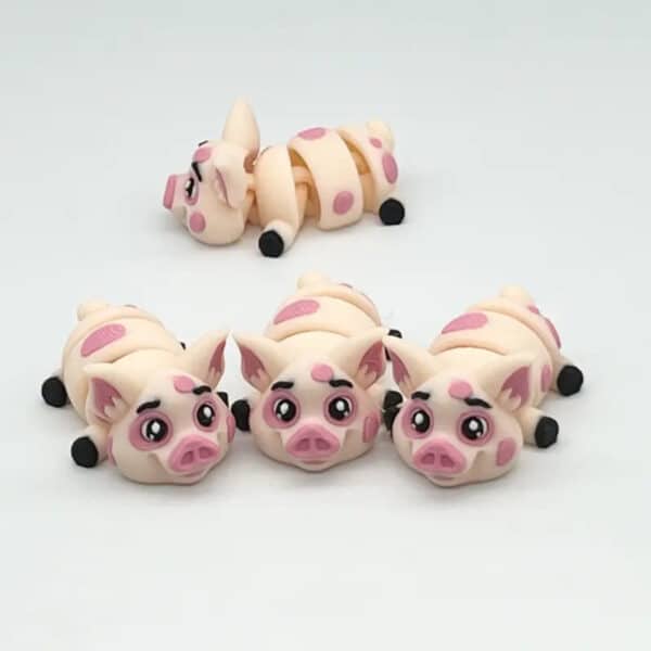 Articulated 3D Printed Customizable Pig Toy for Children's - Image 3