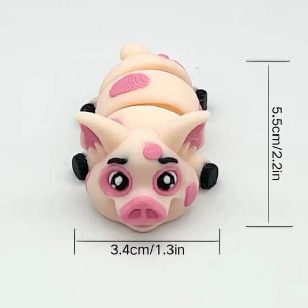 Articulated 3D Printed Customizable Pig Toy for Children's - Image 4