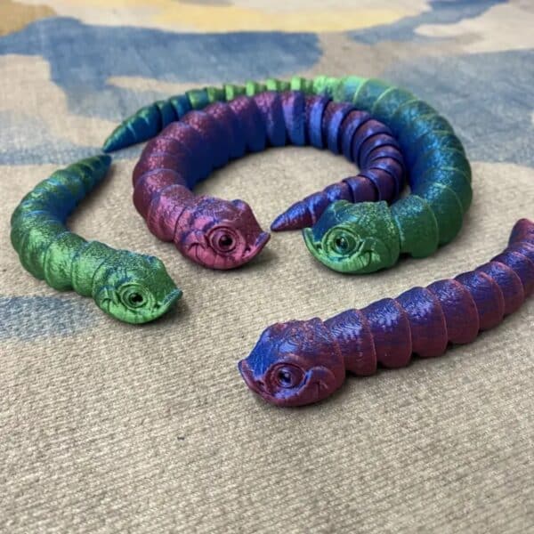 Customized 3D Printed Multi Joint Movable Snake Toy - Image 2