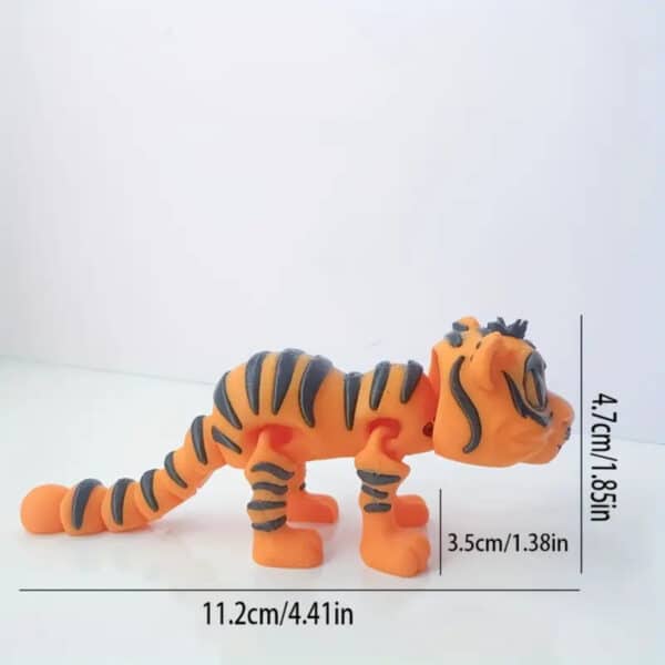 Customized 3D Printed Articulated Cute Tiger Toy for Kids - Image 2