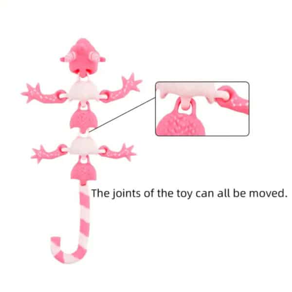 3D Printed Candy Cane Dragon Toy with Flexible Joints - Image 6