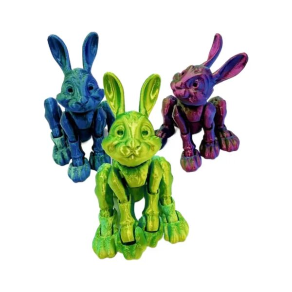 Articulated Vibrant 3D Customized Rabbit Toy for Children - Image 3