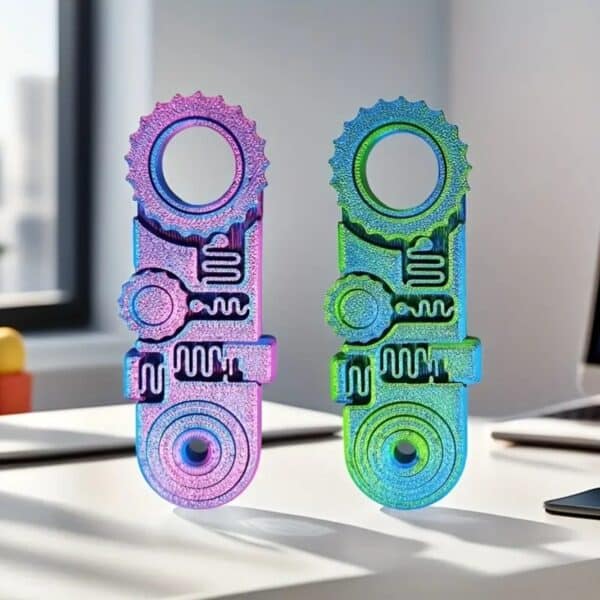 Colorful 3D Printed Customizable Fidget Rings Toy for Adults - Image 4