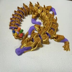 Dragon with Colorful Gems