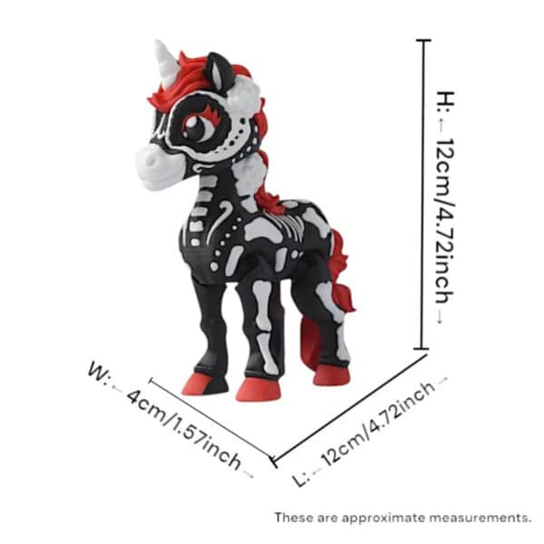 Vibrant 3D Printed Colourful Unicorn Toy for Children - Image 3
