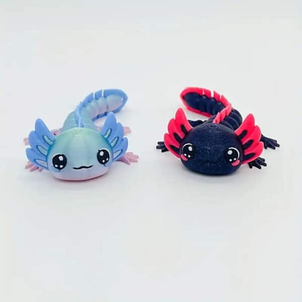 Customizable 3D Printed Cute Axolotl Animal Keychain - Image 2