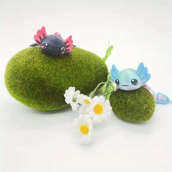 Customizable 3D Printed Cute Axolotl Animal Keychain - Image 4