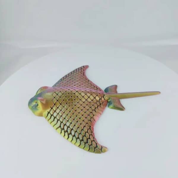 Custom 3D Printed Manta Ray Ornament with Flexible Joints - Image 3
