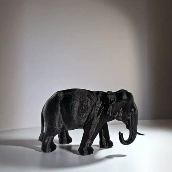 Customizable 3D Printed Realistic Black Elephant Statue - Image 3