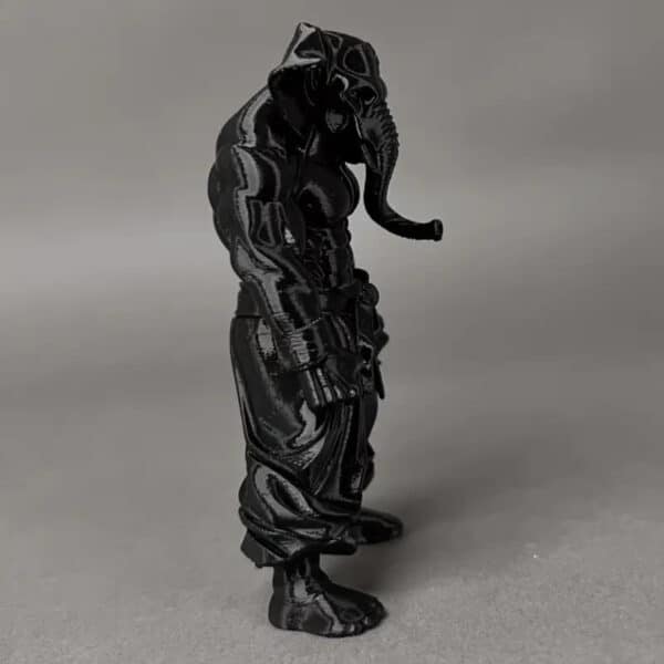 Custom 3D Printed Black Elephant Trunk Toy for Children - Image 3